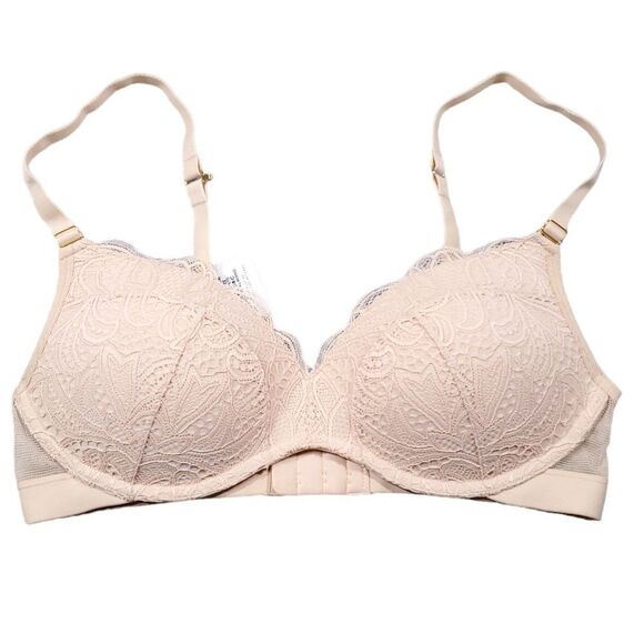 Lively The No-Wire Push Up Bra Toasted Almond Size 36C Wireless Wirefree - Picture 1 of 6